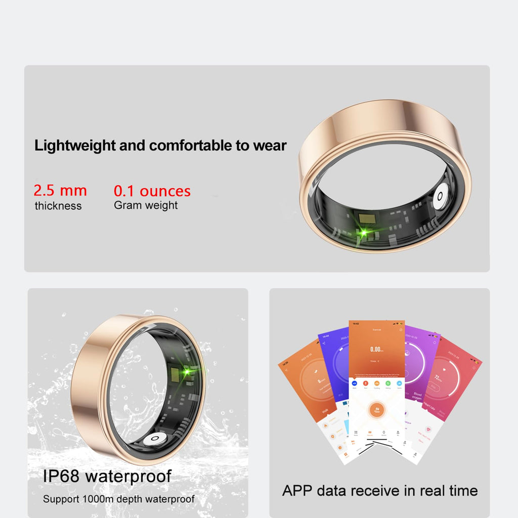 Fitness Tracker Smart Ring for Sleep & Heart Monitoring