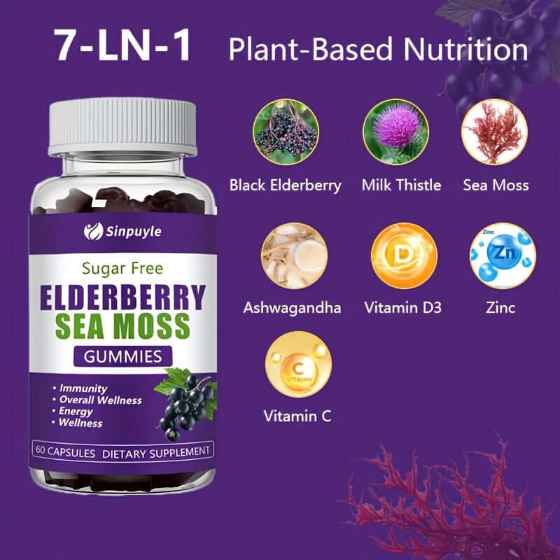 Elderberry Sea Moss Gummies for Immune Support