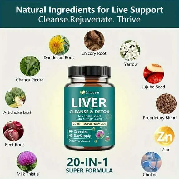 Liver Support Supplement with Milk Thistle Detox Formula