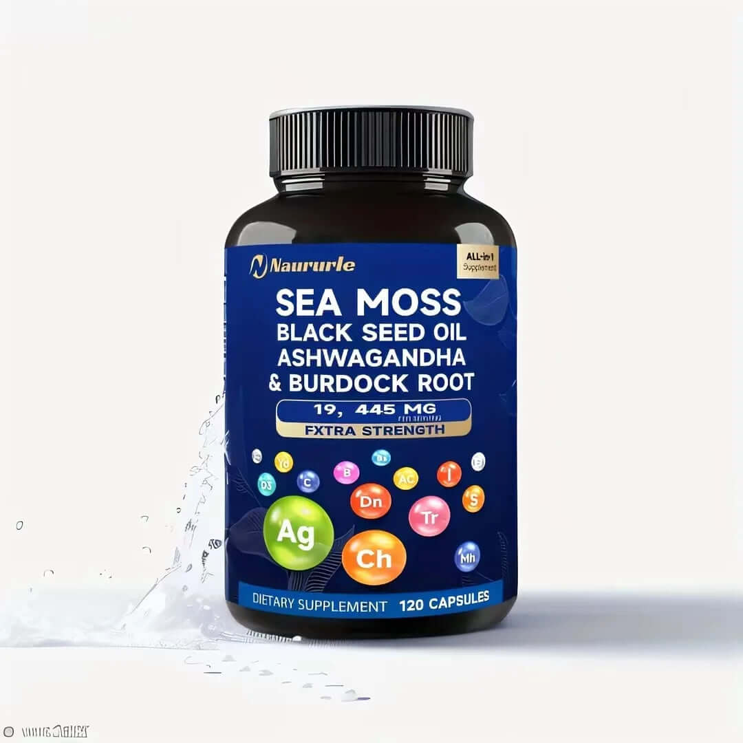 Sea Moss Black Seed Oil Capsules for Energy & Immunity